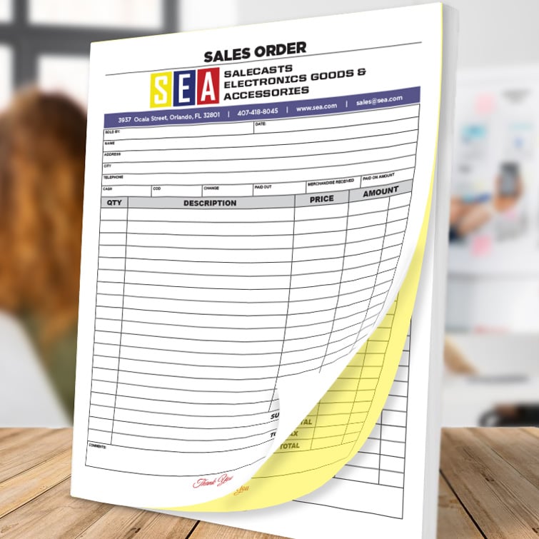 NCR FORMS printing | Premium NCR FORMS with 20LB 2-Part(white,canary) | Numbering on the Front only | PrintMagic