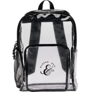 PR10463 1 Clear CL DECORATED Lucent Deluxe Clear PVC Backpack