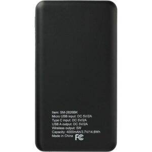 PR10959 Axial 4000 mAh Wireless Power Bank