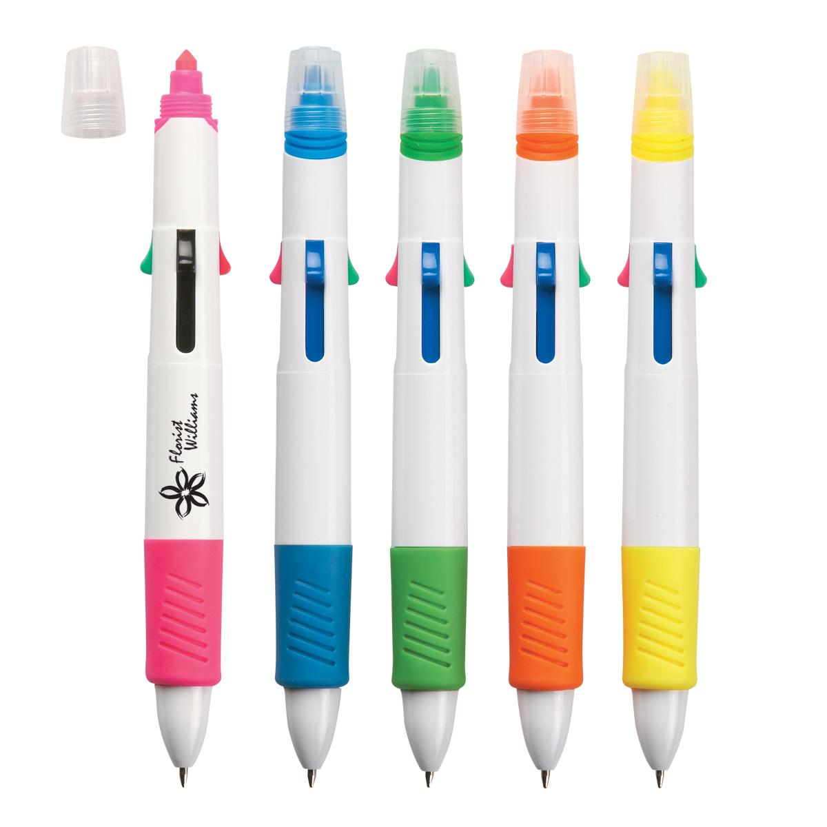 PR11067-Quatro-Pen-With-Highlighter.jpg PR11067 Quatro Pen With Highlighter