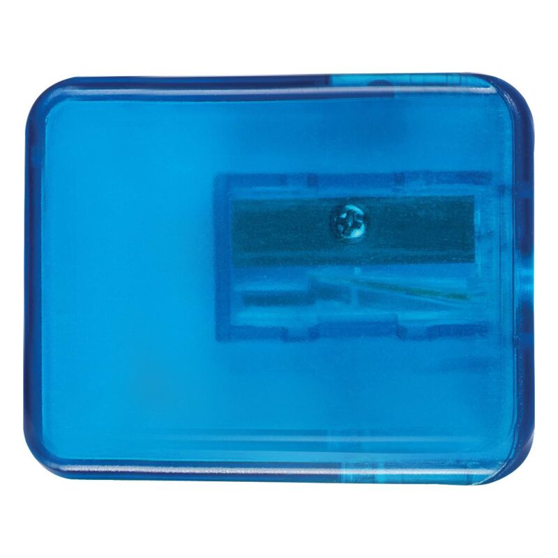 Education Printing Products 23 PR11327 1 TRANSLUCENT BLUE DECORATED Pencil Sharpener