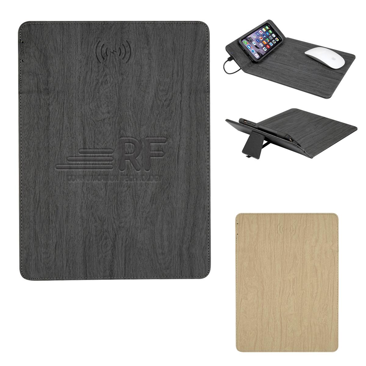 PR12855-Woodgrain-Wireless-Charging-Mouse-Pad-With-Phone-Stand.jpg PR12855 Woodgrain Wireless Charging Mouse Pad With Phone Stand