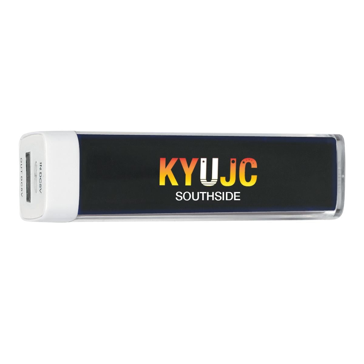 PR14529 1 BLACK DECORATED UL Listed 2200 mAh Charge It Up Portable Charger