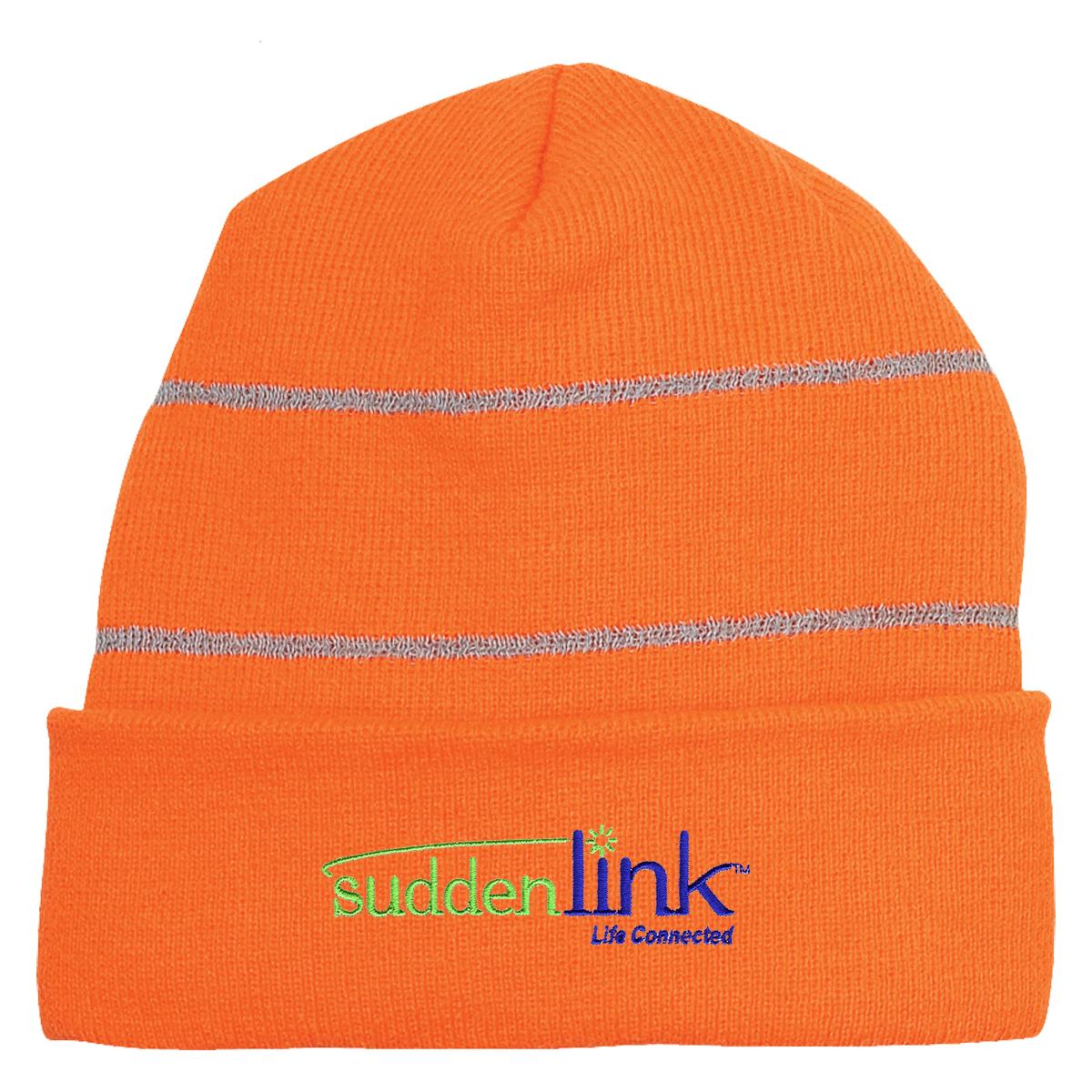 PR16791-Knit-Cuff-Beanie-With-Reflective-Stripes.jpg PR16791 Knit Cuff Beanie With Reflective Stripes