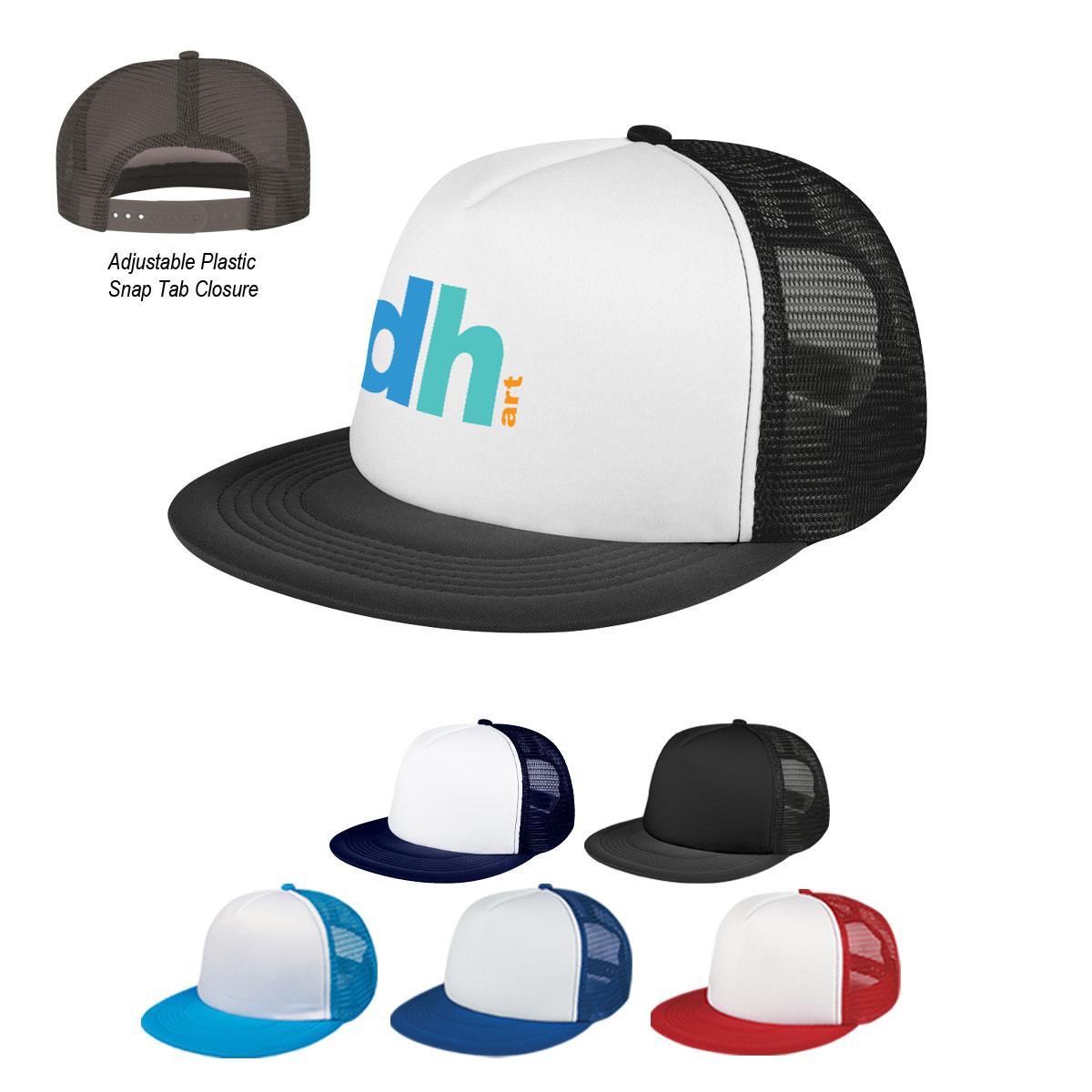 PR19089-FLAT-BILL-TRUCKER-CAP.jpg PR19089 FLAT BILL TRUCKER CAP