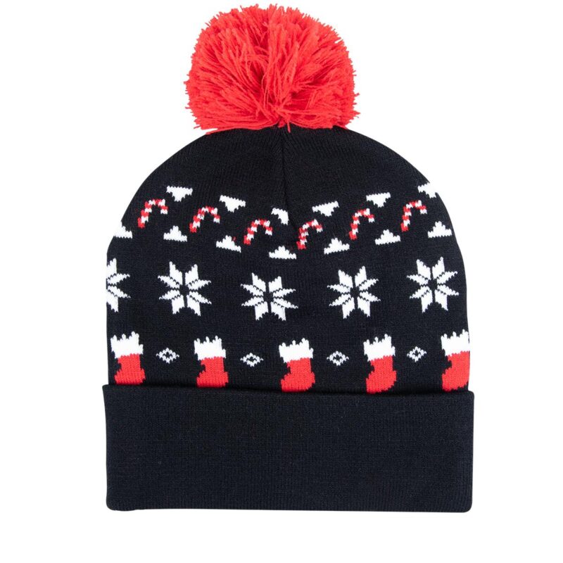 Halloween Printing Products 22 PR20871 1 BLACK DECORATED Ugly Sweater Beanie