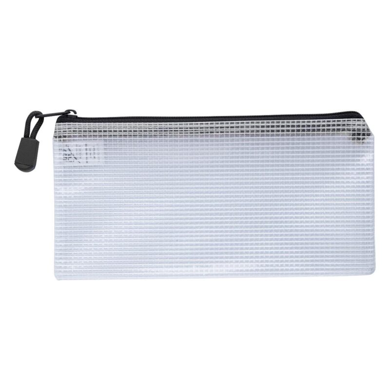 Education Printing Products 21 PR20901 1 BLACK DECORATED Clear Zippered Pencil Pouch