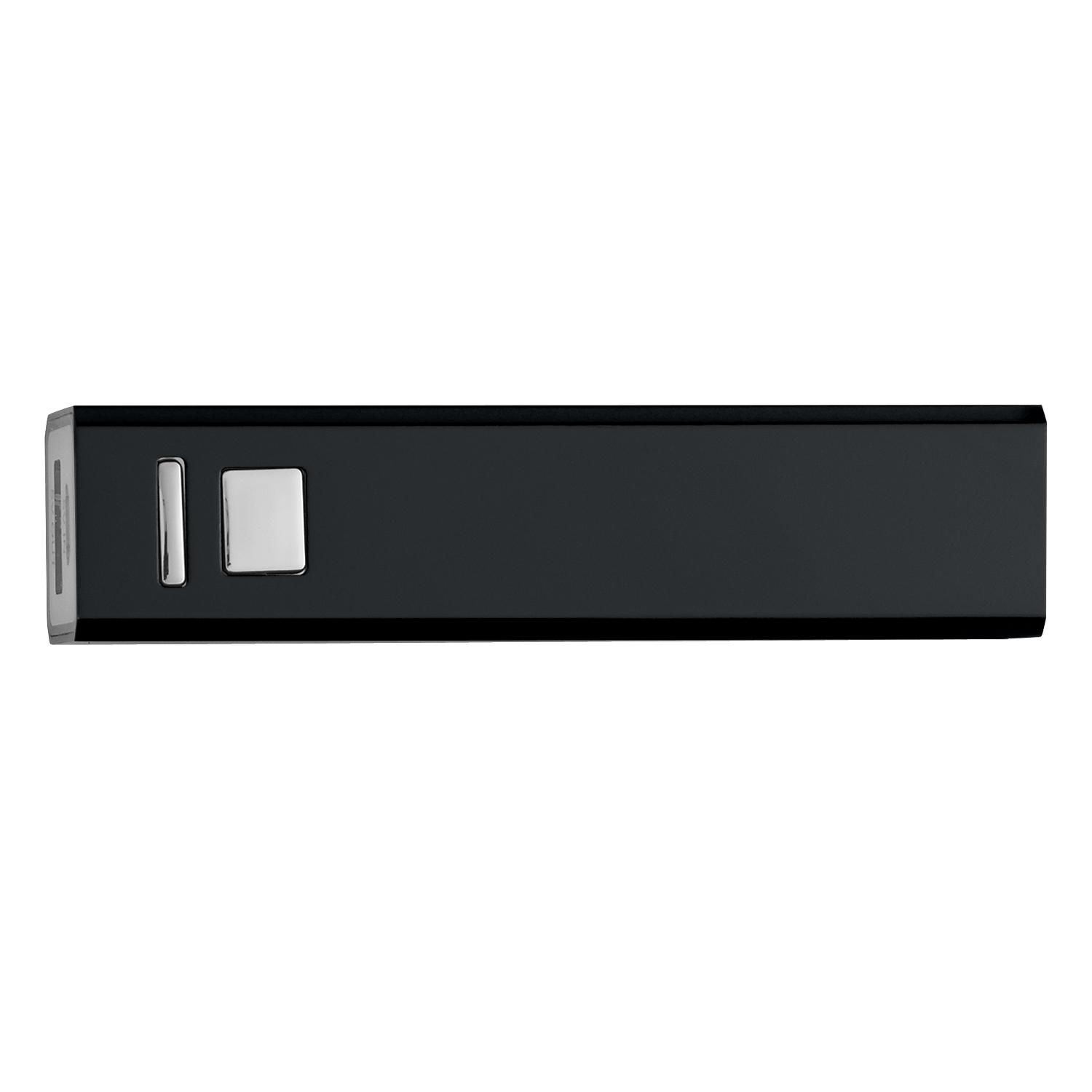 PR21993 1 BLACK DECORATED UL Listed 2200 mAh On The Go Portable Charger