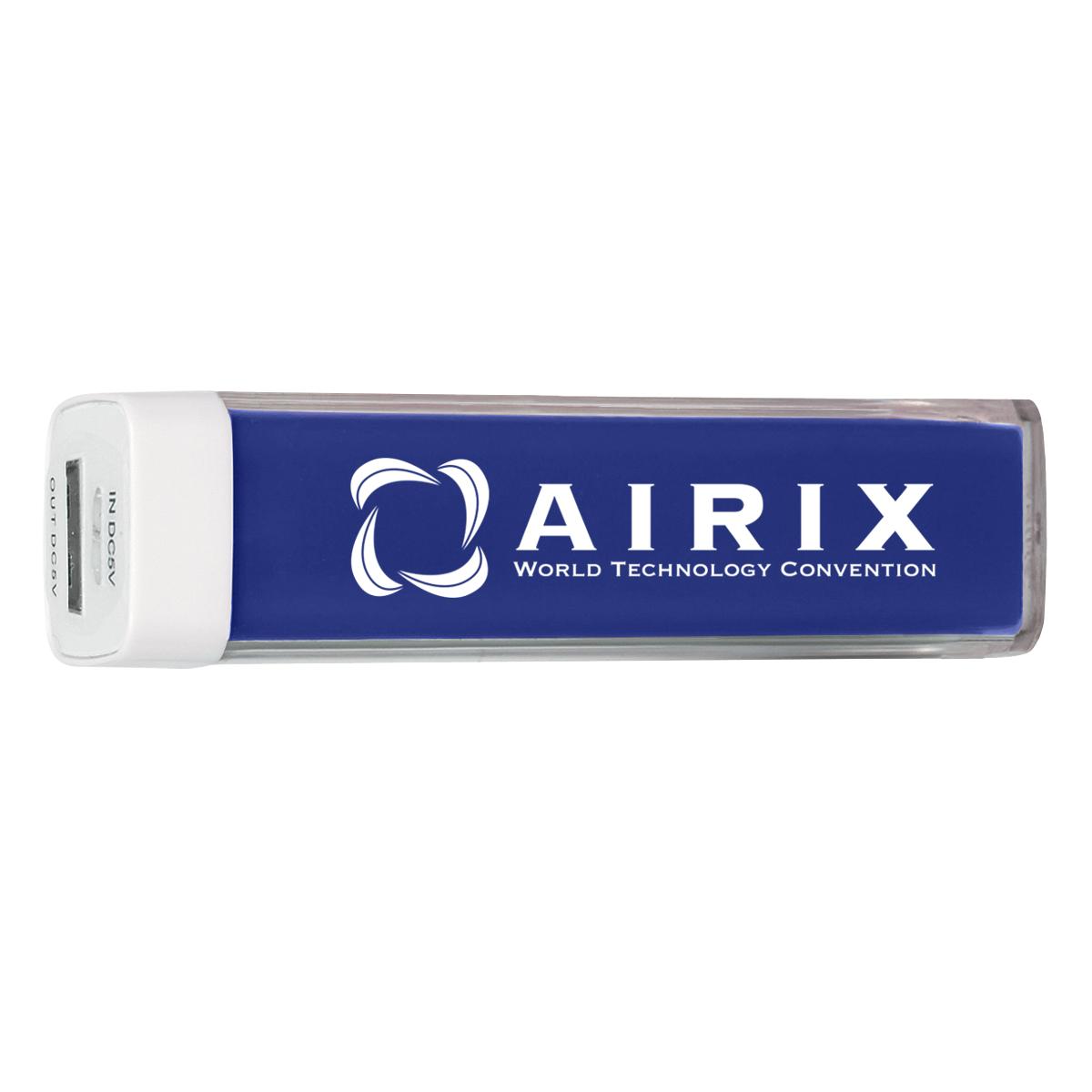 PR22269 2 BLUE DECORATED UL Listed 1500 mAh Charge It Up Portable Charger