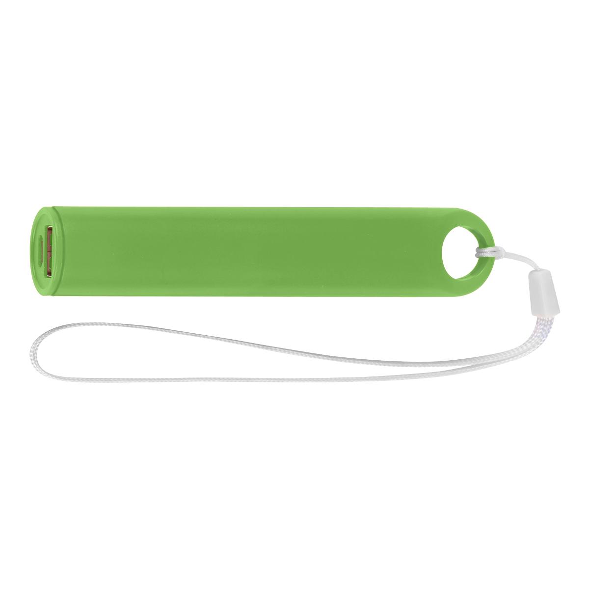 PR22589 1 GREEN DECORATED UL Listed Cylindrical Charger With Wrist Strap