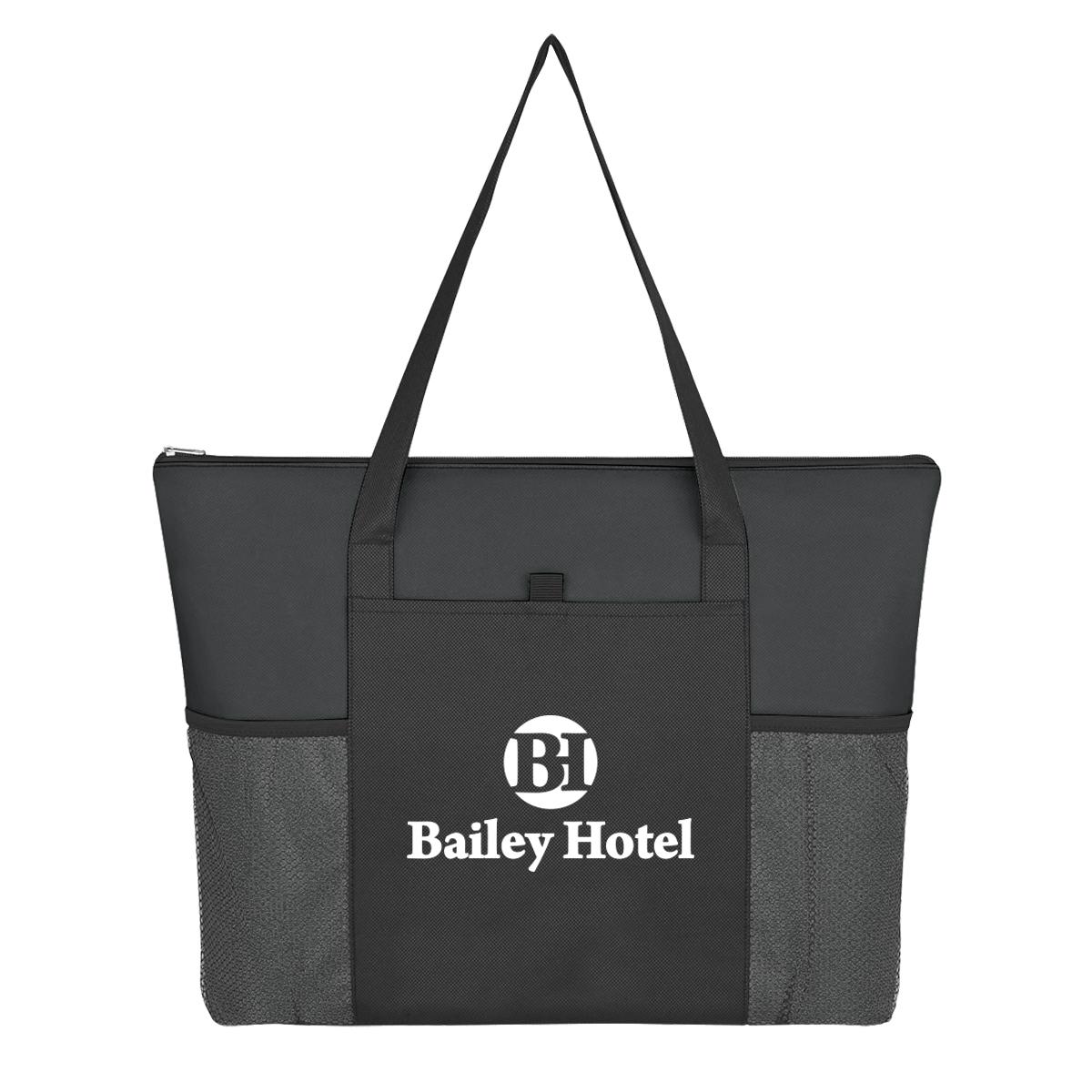 PR23479-Non-Woven-Voyager-Zippered-Tote-Bag.jpg PR23479 Non Woven Voyager Zippered Tote Bag