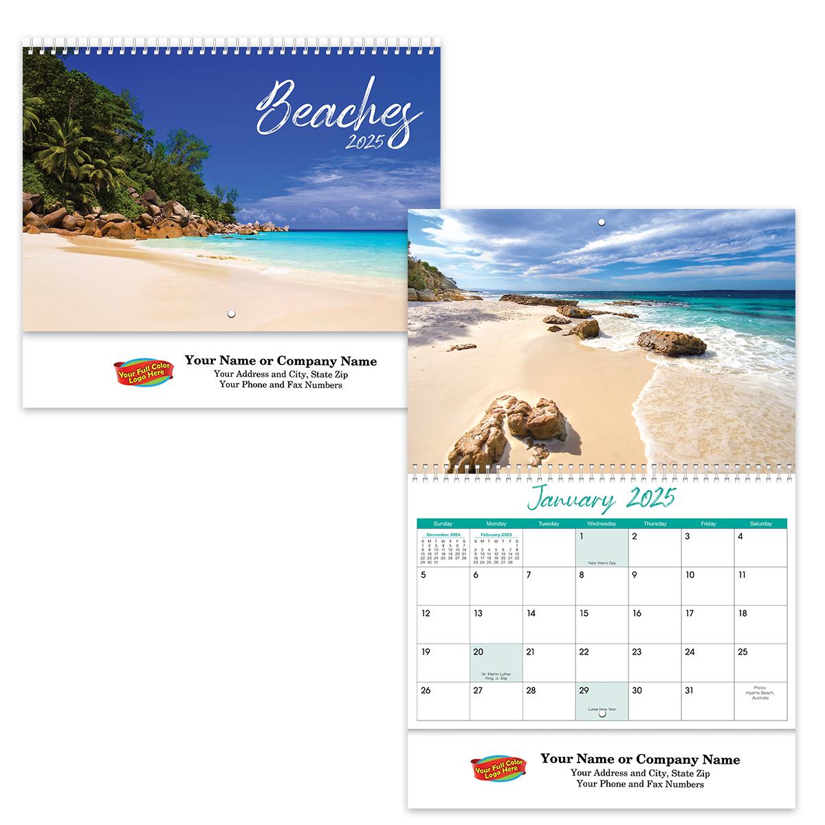 PR24421-Full-Color-Beaches-Spiral-Wall-Calendar.jpg PR24421 Full Color Beaches Spiral Wall Calendar