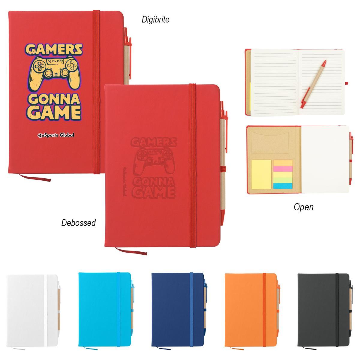 PR24653-Journal-Notebook-With-Sticky-Notes-Flags.jpg PR24653 Journal Notebook With Sticky Notes Flags