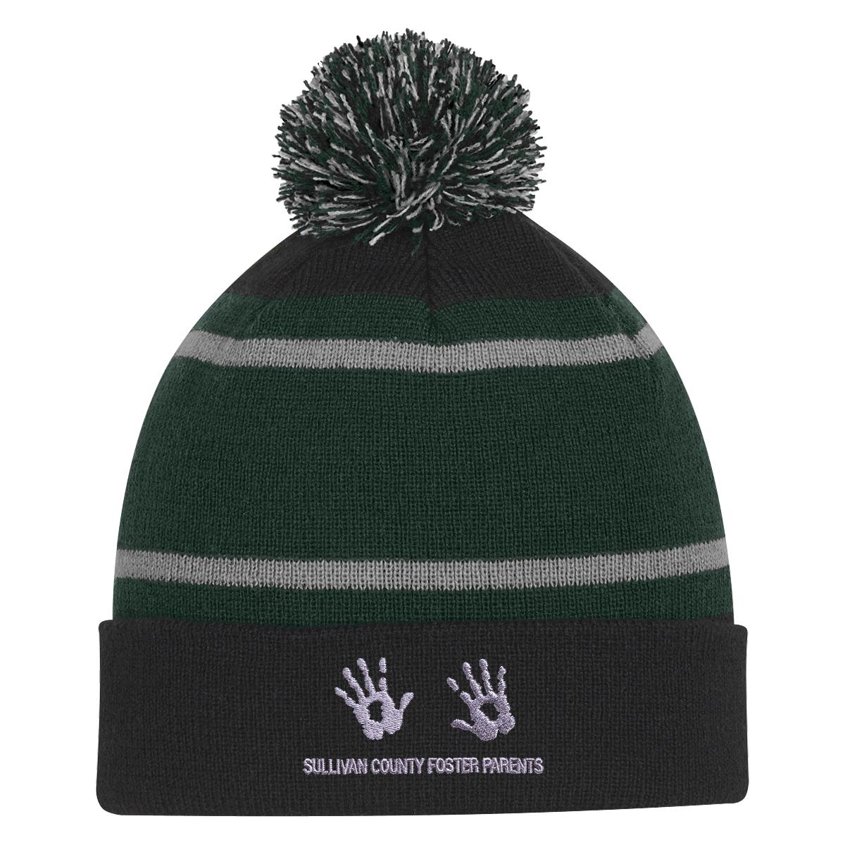 PR24773-Tri-Tone-Striped-Pom-Beanie-With-Cuff.jpg PR24773 Tri Tone Striped Pom Beanie With Cuff