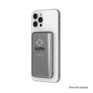 PR26015 1 GRAY DECORATED 10000mAh PhoneSuit Mag Max Wireless Portable Pocket Charger Battery Pack