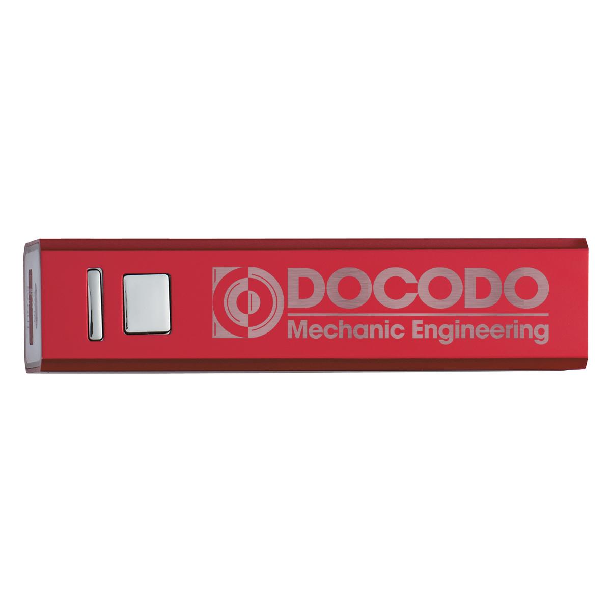 PR26039 3 RED DECORATED UL Listed 1500 mAh On The Go Portable Charger