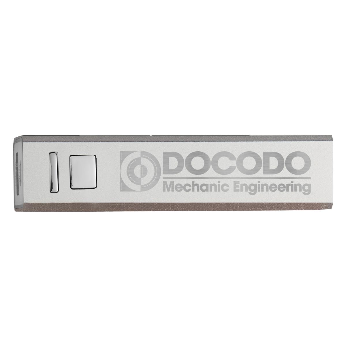 PR26039 4 SILVER DECORATED UL Listed 1500 mAh On The Go Portable Charger