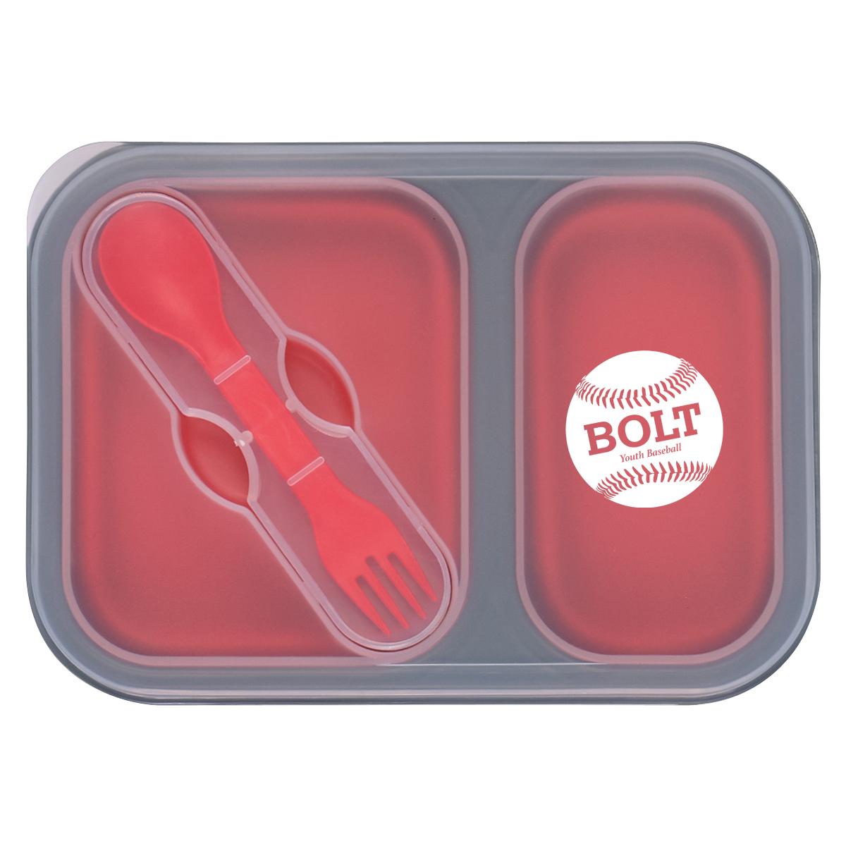 PR26351-Collapsible-2-Section-Food-Container-With-Dual-Utensil.jpg PR26351 Collapsible 2 Section Food Container With Dual Utensil