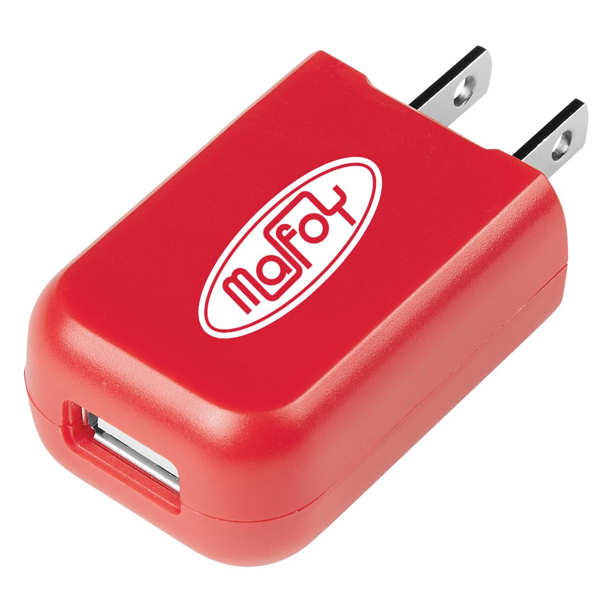 PR27305 4 RED DECORATED UL Listed Rectangular USB AC Adapter