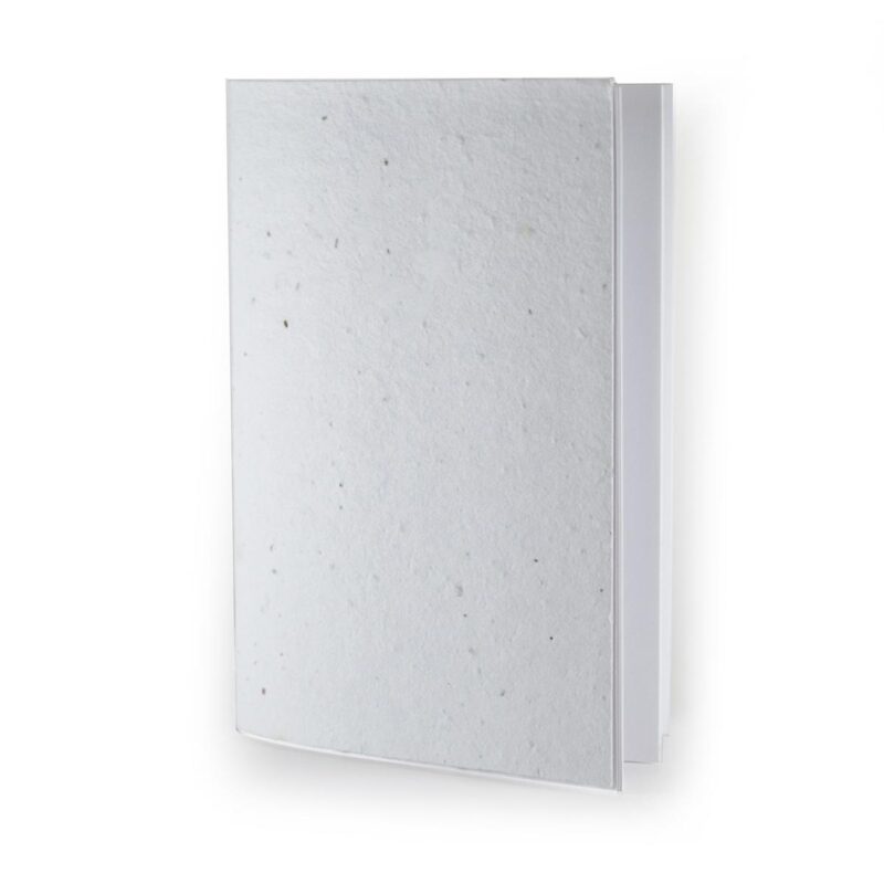 PR27435 1 WHITE DECORATED Bloomin Seed Paper Notebook