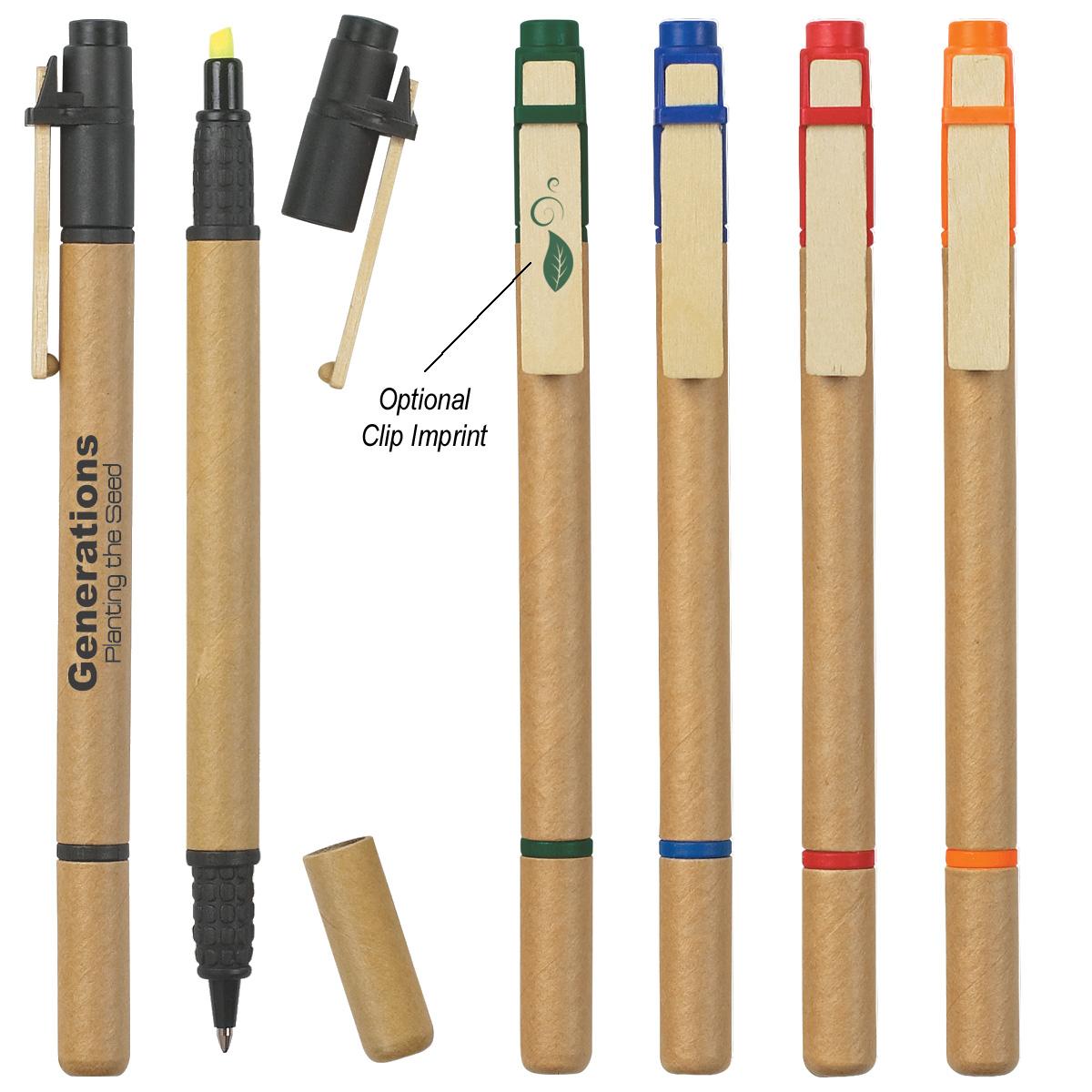 PR27905-Dual-Function-Eco-Inspired-Pen-With-Highlighter.jpg PR27905 Dual Function Eco Inspired Pen With Highlighter