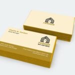 Painted Edge Business Cards | Painted Edge Business Cards Printing | Professional Business Cards With Metalic Gold Edge And Ultra Thick Uncoated Paper | Print Magic