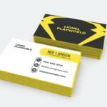 Gilded edge business cards, Premium Business Cards, Metallic Yellow Edge Business Cards