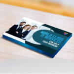 Metallic Blue Painted Edge Postcards