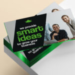 Metallic Green Painted Edge Postcards