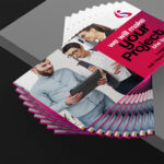 Metallic Hot Pink Painted Edge Postcard Printing | PrintMagic