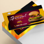 Metallic Orange Painted Edge Postcard Printing | PrintMagic