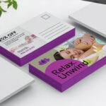 Painted Edge Postcards Purple Direct Mail EDDM Holiday Travel Promotion Marketing Restaurant Real Estate Personalized Events | Printmagic