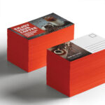 Painted Edge Postcards Red Direct Mail EDDM Holiday Travel Promotion Marketing Restaurant Real Estate Personalized Events | Printmagic