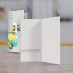 Pearl Metallic Presentation Folders Left Pocket Healthcare Petcare Natural Premium Stock High Quality Business Stationary events business | Printmagic