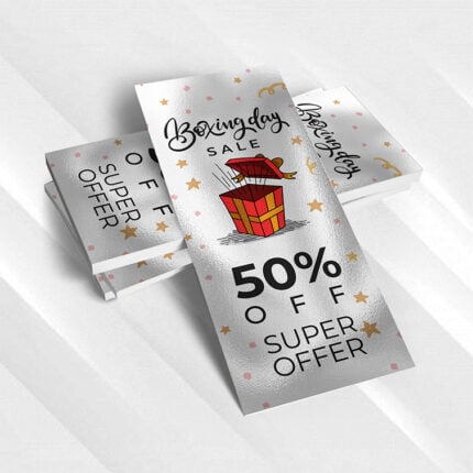 Pearl Metallic Rack Cards glimmer that draws peoples attention Malls retail stores outlets tourist centers airports restaurants coffee shops | Printmagic