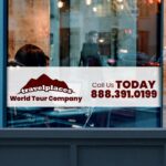 Opaque Window Decals | Opaque Adhesive - 8 mil. printed Front side tour company Wall Decals | PrintMagic