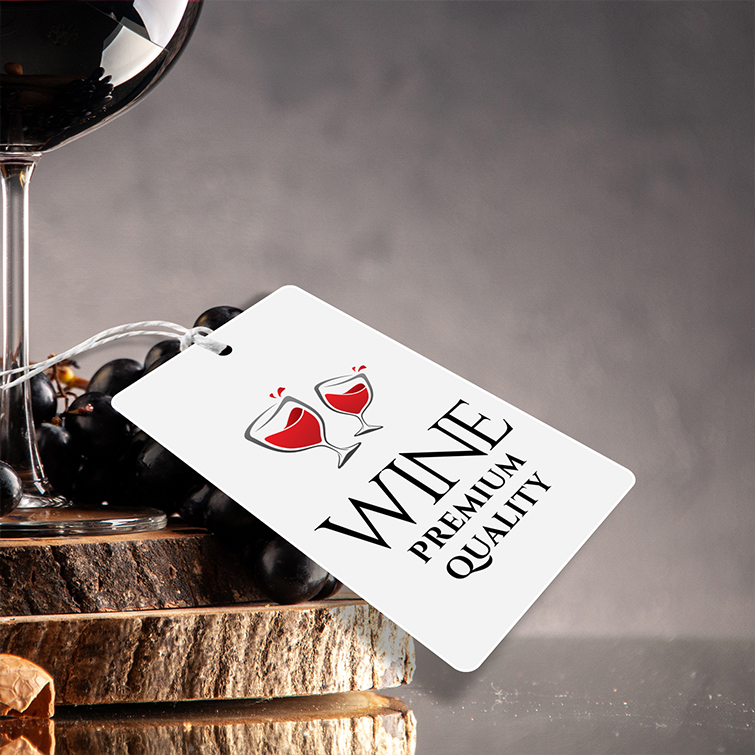 Plastic White Vertical All Rounded Corners durable hangtags non tear waterproof quality printing | Printmagic