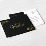Raised Foil Postcards printing, Professional Raised Gold Foil Postcards, Premium Gloss Postcards