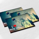 Raised Silver Foil Postcards printing, Velvet Soft Touch Postcards