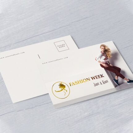 Print Raised Gold Foil Postcards, High Quality Foil Postcards Printing