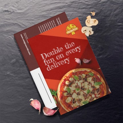 Velvet Soft Touch Postcards | Rectangle Premium Gloss (16pt C2S) paper stock printed on Both Sides with Velvet Soft Touch Lamination Food Restaurant Offers Postcards | PrintMagic