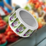 Product Labels Horizontal Round Corner Unwind Top Bright Silver Metallic cut to size roll labels High Quality Stock various size shapes | Printmagic