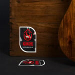 Promotional & Event Stickers | Vertical leaf shape Printed Front side with 70lb Gloss Sticker Paper Stock and UV Coating on Front side Stickers for promote events for various sized companies, schools, industries, nonprofit organizations | PrintMagic
