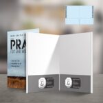 Custom Presentation Folders | Reinforced EDGE Both Pocket Horizontal Business Card Slits And Pre-folded, glued, and assembled customizable Presentation Folders | print Magic