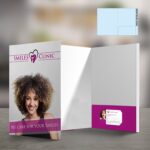Custom Presentation Folders | Reinforced EDGE Right Pocket Horizontal Business Card Slits and Use the Pockets on the inside as an additional promotional opportunity | print Magic