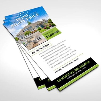Real Estate Print your own Standard Rack Cards printing | PrintMagic
