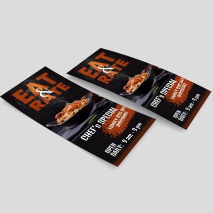 Standard Rack Cards printing | Popular Standard Rack Cards with Standard Gloss and UV Coating Front | Printed front only | PrintMagic