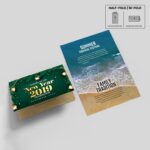 folded raised gold foil greeting cards, gold foil holiday cards, gold holiday cards, custom foil cards