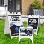 Real Estate A-Frame Sidewalk Signs | Real Estate A-Frame Sidewalk Signs with Includes two signs and one frame and Durable, portable, and easy to set up in place | Print Magic