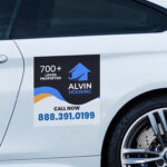 Real Estate Car Magnets | Real Estate Car Magnets with Stick on flat, smooth vehicle surfaces and Reusable Magnet doesn’t damage vehicle paint | Print Magic